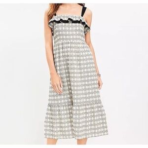 Loft Midi Plaid Dress